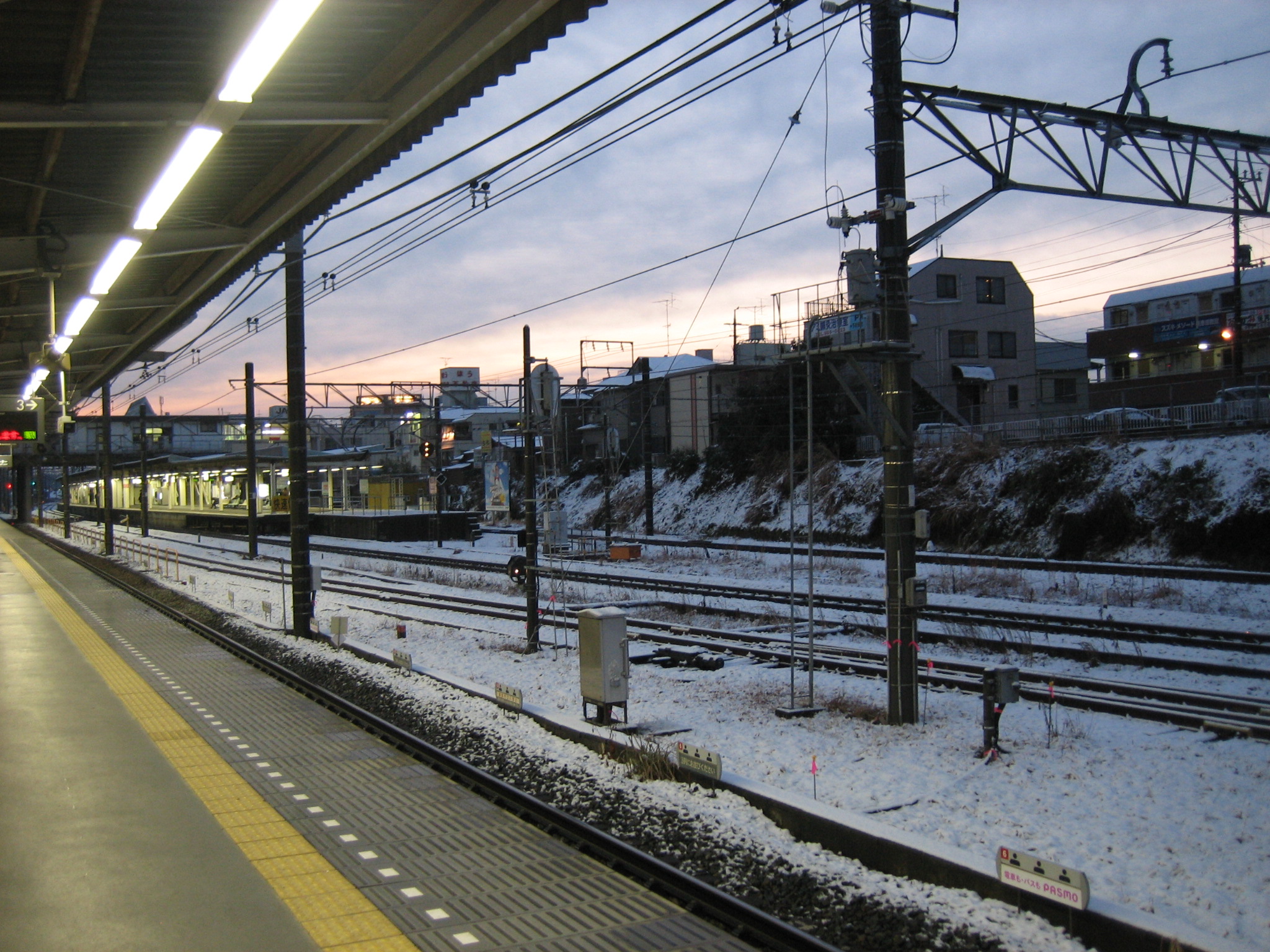 Primera nevada del año en Tokio